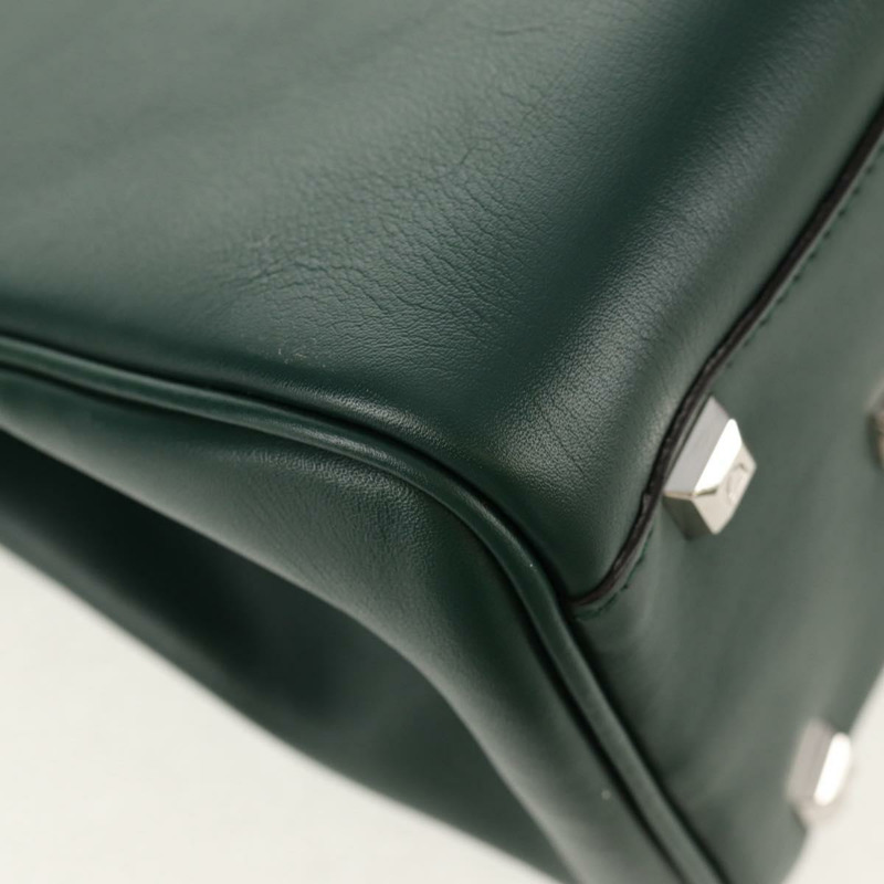 【日本直送】Salvatore Ferragamo Gancini Studio 皮革雙肩包 綠色銀色 正品 158925V-17