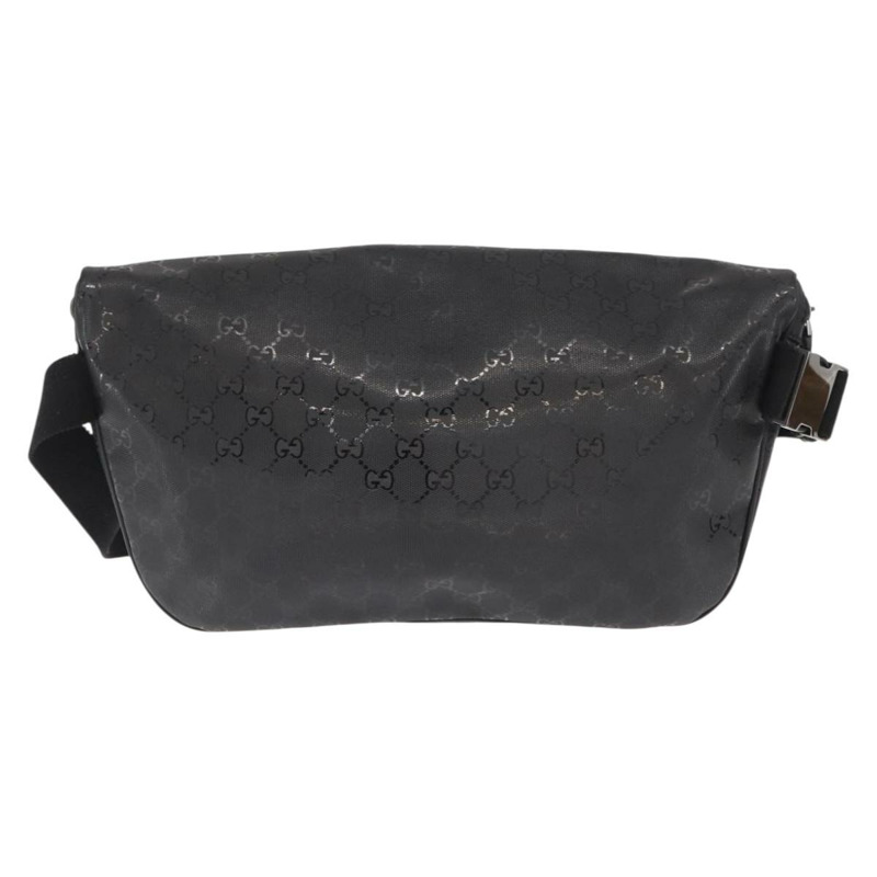 【日本直送】GUCCI GG帆布GG系列斜背包 PVC材質 黑銀 211110 Auth bs31846-1