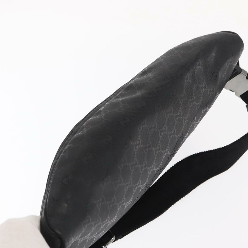 【日本直送】GUCCI GG帆布GG系列斜背包 PVC材質 黑銀 211110 Auth bs31846-5
