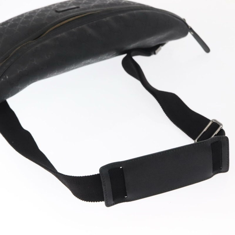 【日本直送】GUCCI GG帆布GG系列斜背包 PVC材質 黑銀 211110 Auth bs31846-6