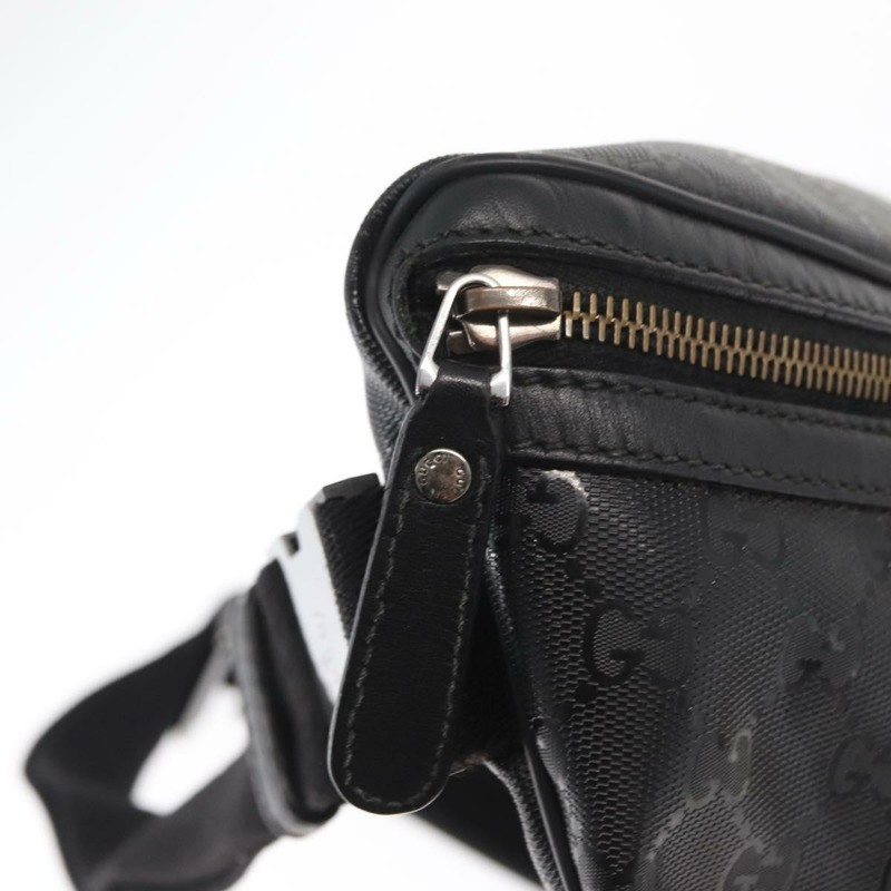 【日本直送】GUCCI GG帆布GG系列斜背包 PVC材質 黑銀 211110 Auth bs31846-8