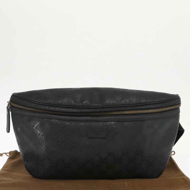 【日本直送】GUCCI GG帆布GG系列斜背包 PVC材質 黑銀 211110 Auth bs31846-11