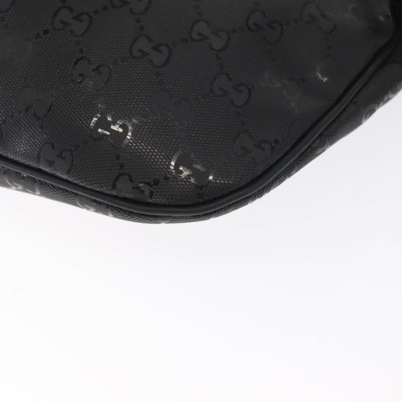 【日本直送】GUCCI GG帆布GG系列斜背包 PVC材質 黑銀 211110 Auth bs31846-16
