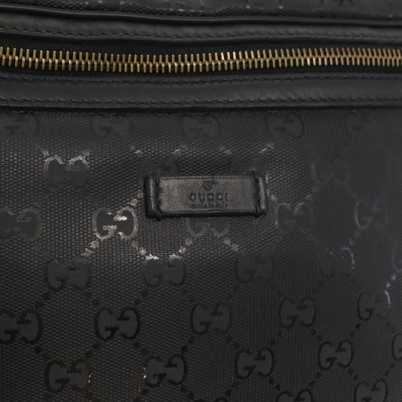 【日本直送】GUCCI GG帆布GG系列斜背包 PVC材質 黑銀 211110 Auth bs31846-17