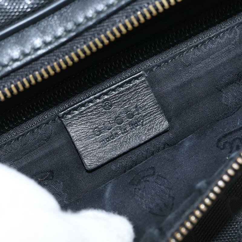 【日本直送】GUCCI GG帆布GG系列斜背包 PVC材質 黑銀 211110 Auth bs31846-18