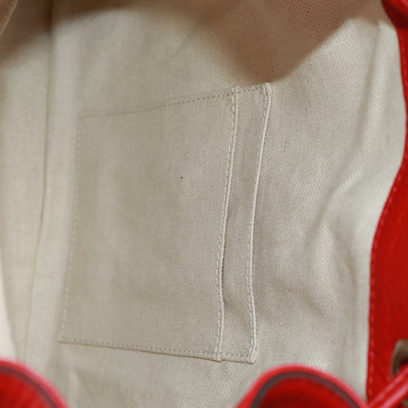 【日本直送】GUCCI 竹節雙肩包 皮革 紅色 銀色 370833 正品 158958V-31