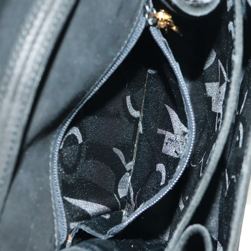 【日本直送】Salvatore Ferragamo Gancini 手提包 麂皮 2way 黑色 金色 Auth 160237V-26