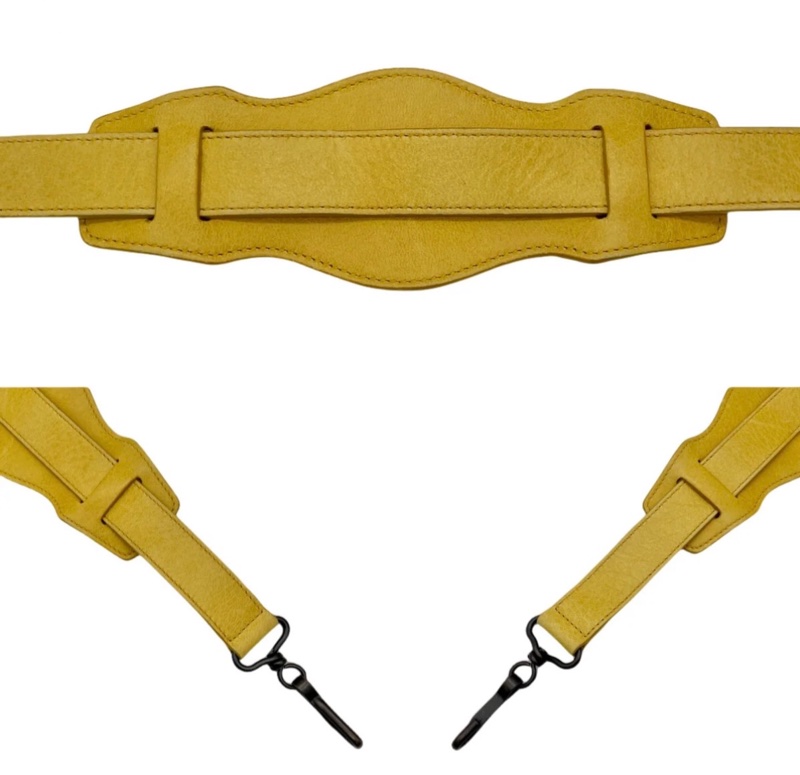 「JL精品代購」9新 Balenciaga鬚鬚流蘇機車包黃色單肩款中號-13