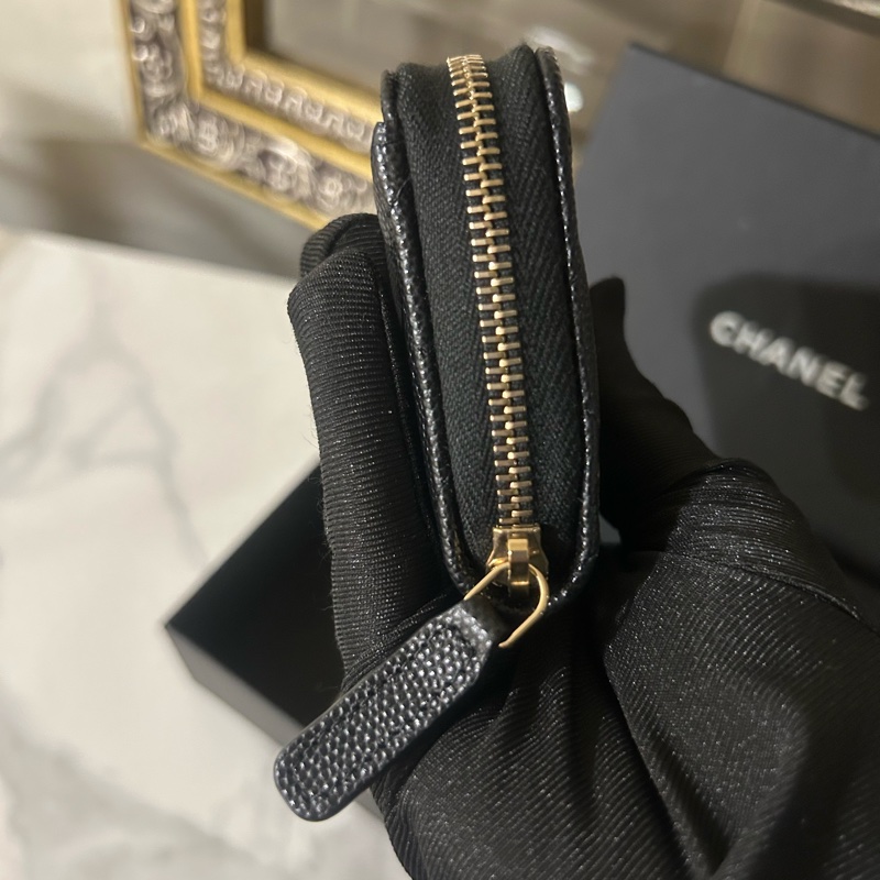 ✨Chanel 黑金愛心卡包 99新 晶片款🖤-3