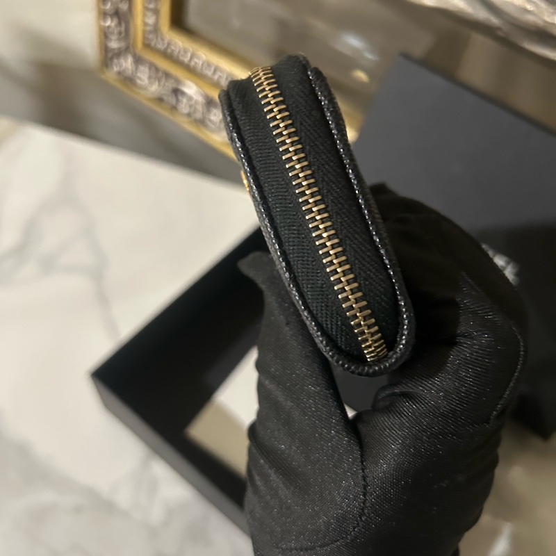 ✨Chanel 黑金愛心卡包 99新 晶片款🖤-4