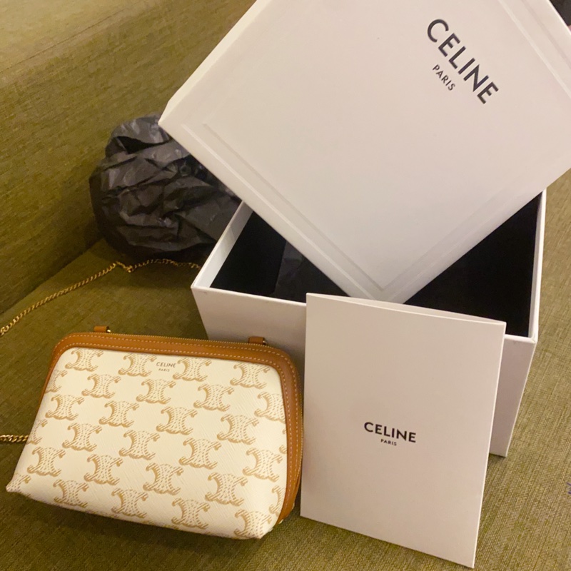 Celine 貝殼包白色-0