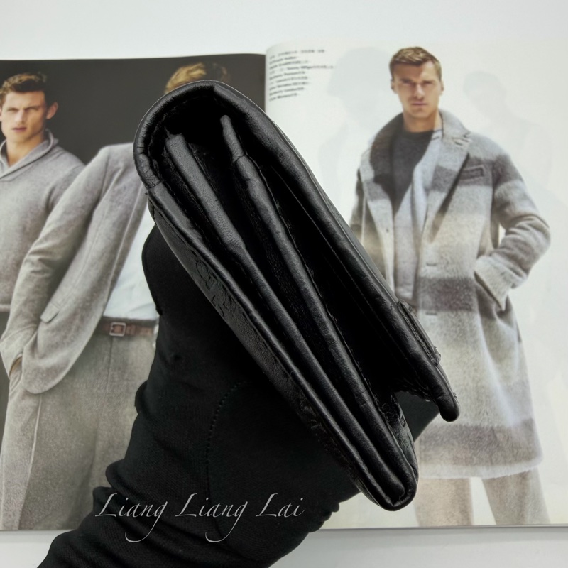 GUCCI Guccissima 經典GG 壓紋扣式黑色長夾-21