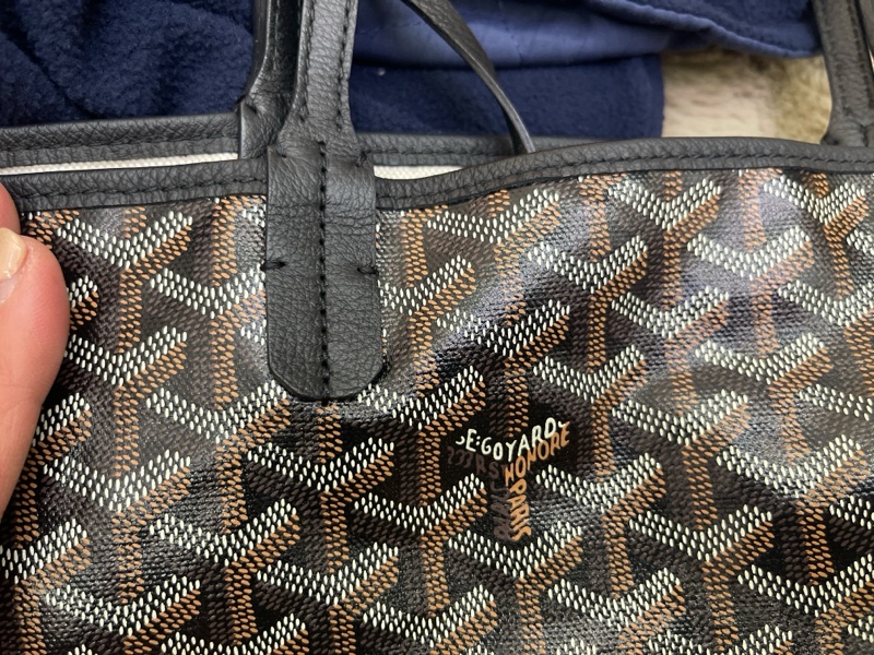 Goyard拖特包，中，黑色-6