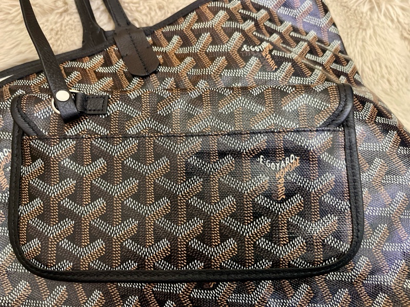 Goyard拖特包，中，黑色-9