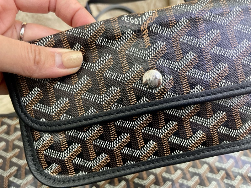 Goyard拖特包，中，黑色-10