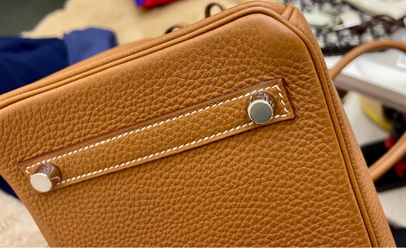 Birkin30金棕銀扣-11