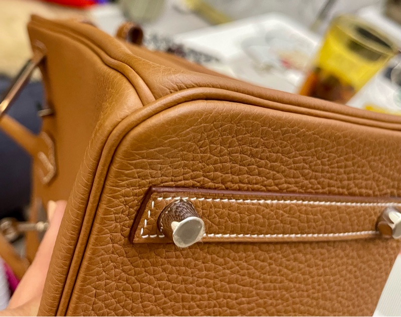 Birkin30金棕銀扣-12