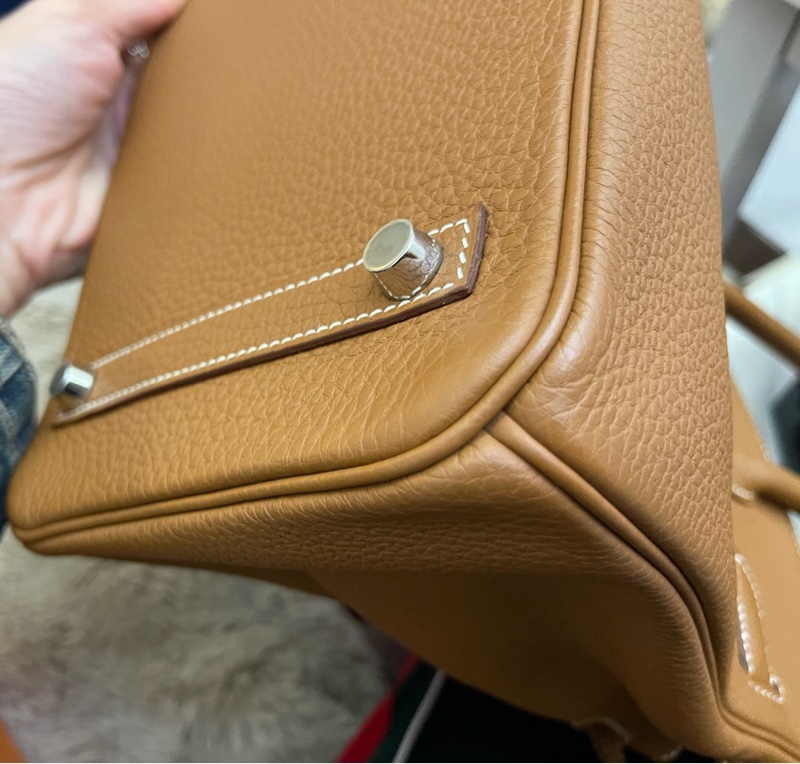 Birkin30金棕銀扣-14