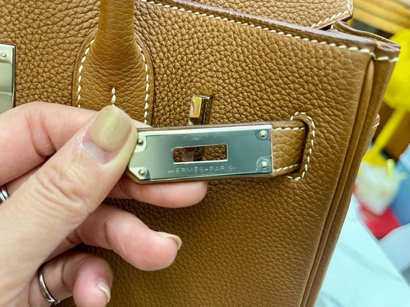 Birkin30金棕銀扣-20