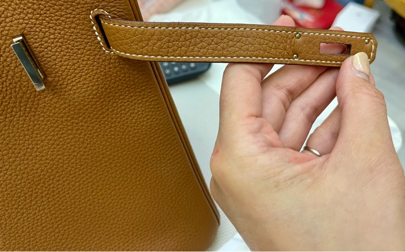 Birkin30金棕銀扣-23