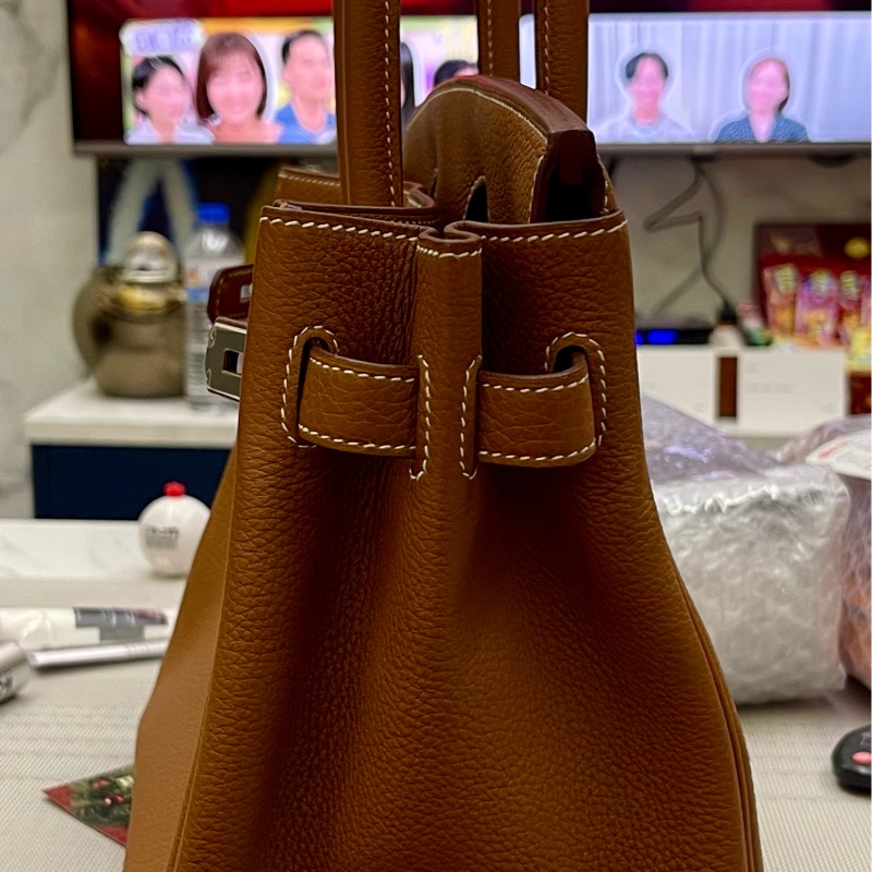Birkin30金棕銀扣，-4