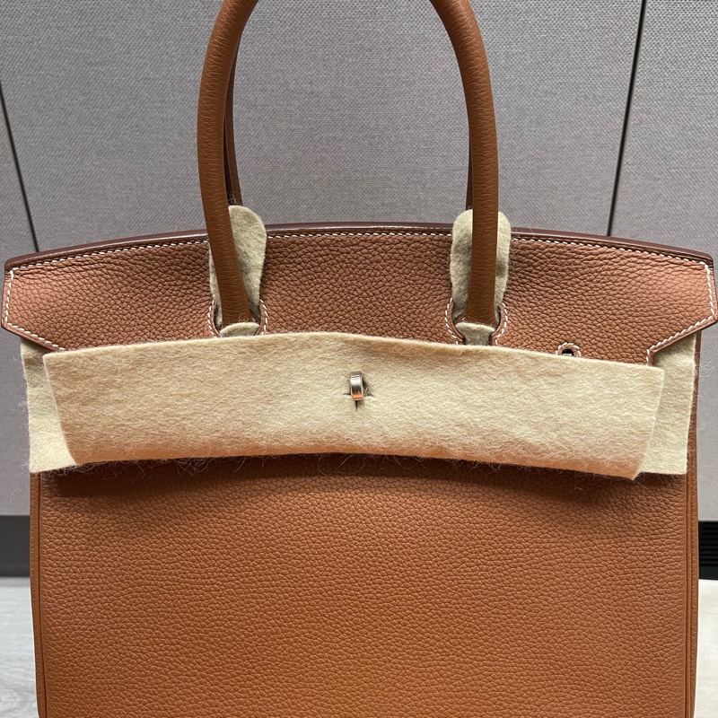 Birkin30金棕銀扣,-6