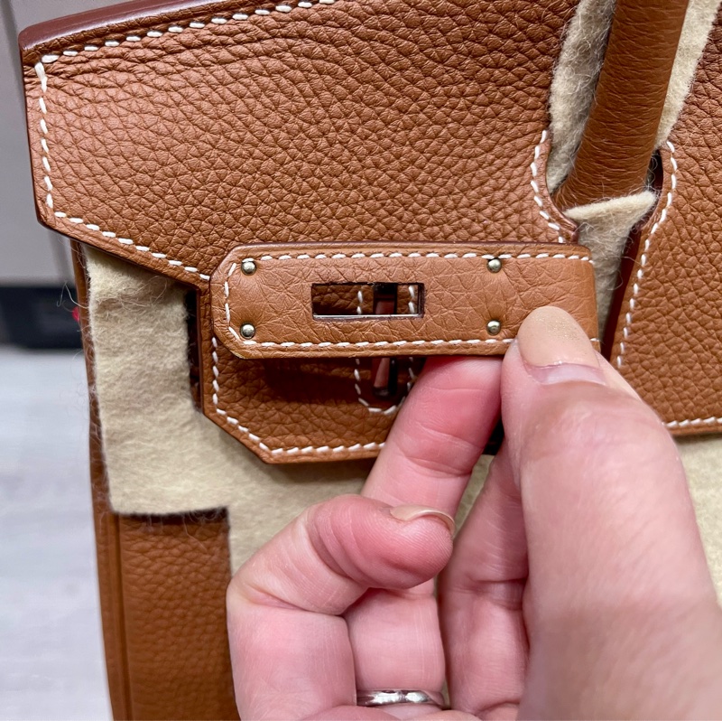 Birkin30金棕銀扣,-21
