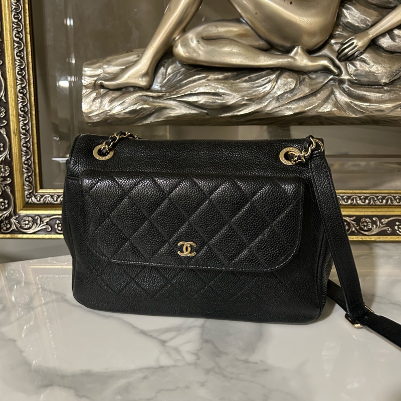 ✨Chanel 小號雙面郵差包 超級酷 雙面都好看 99🖤-1