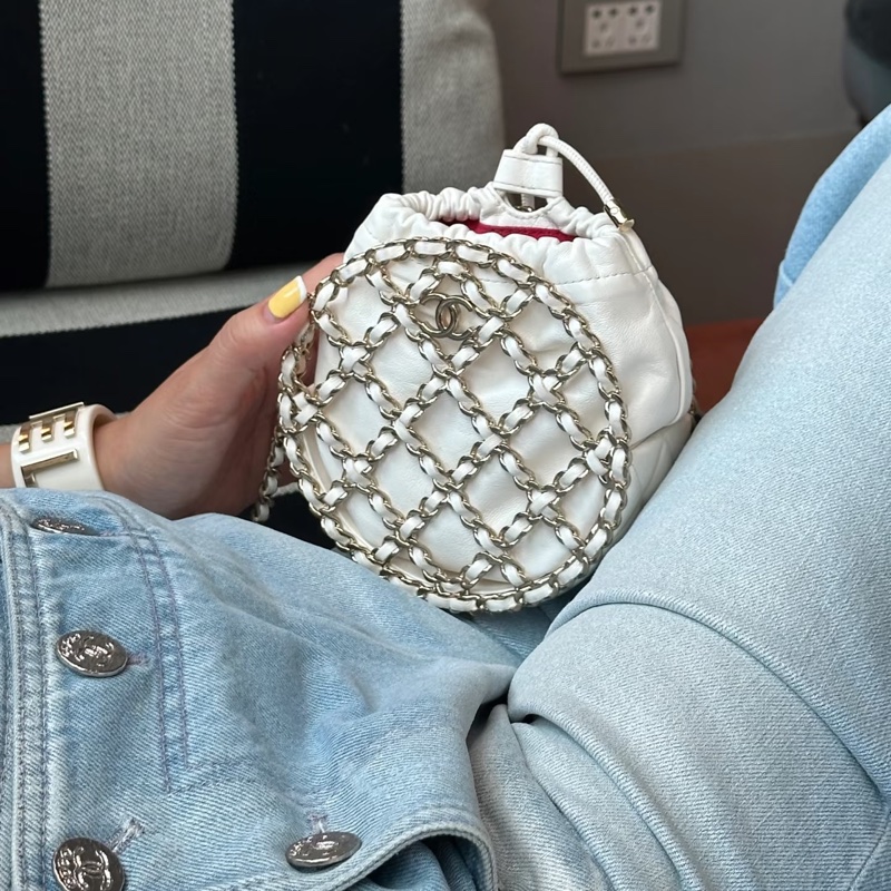✨Chanel 白色圓餅穿鏈 限量款 99新🤍-1