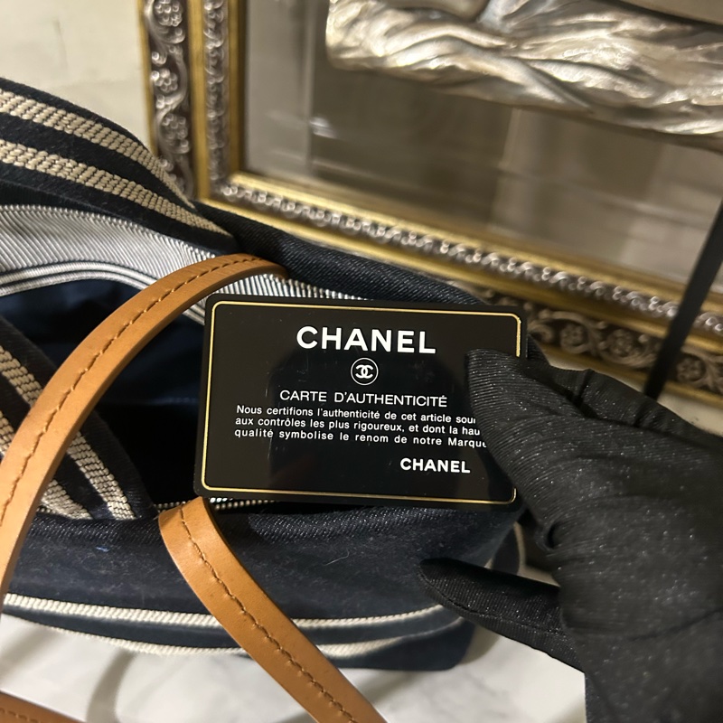 ✨Chanel 韓系沙灘包 99新有保卡 💙-5