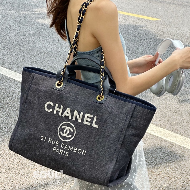 ✨Chanel 經典沙灘包 托特包 99新-0