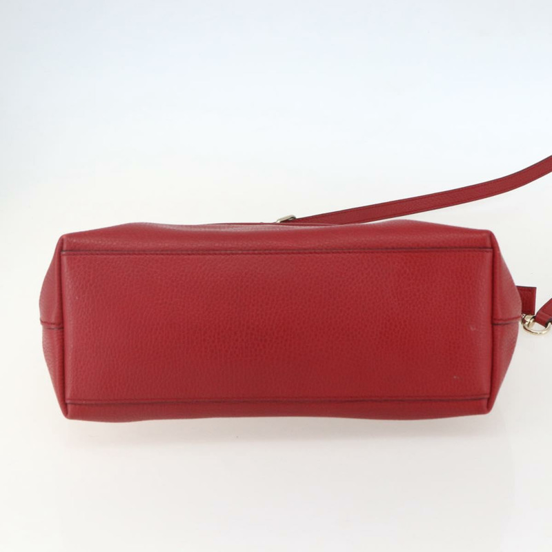 【日本直送】GUCCI 互扣式手提包 皮革 兩用 紅色 金色 449659 正品 ep12480-4