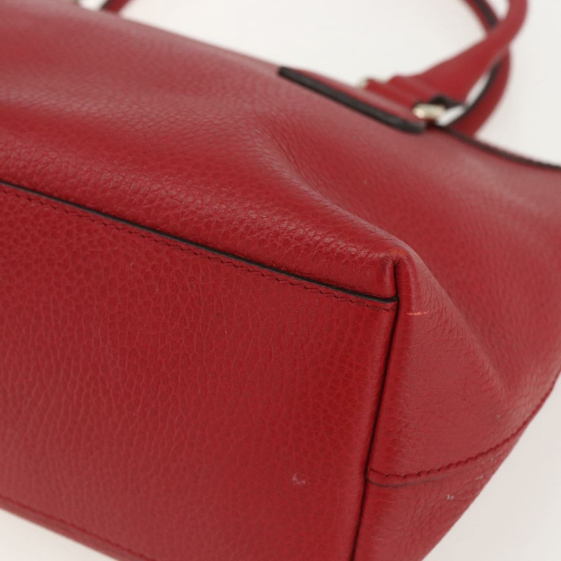 【日本直送】GUCCI 互扣式手提包 皮革 兩用 紅色 金色 449659 正品 ep12480-8