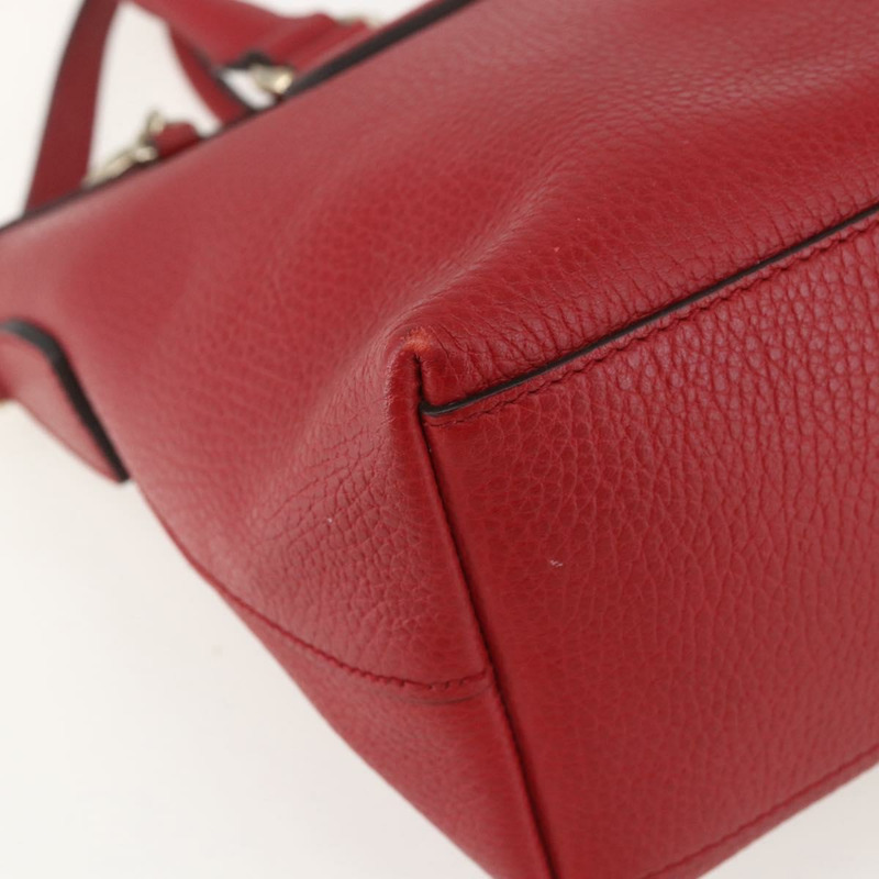 【日本直送】GUCCI 互扣式手提包 皮革 兩用 紅色 金色 449659 正品 ep12480-15