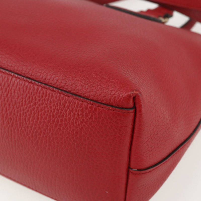 【日本直送】GUCCI 互扣式手提包 皮革 兩用 紅色 金色 449659 正品 ep12480-16