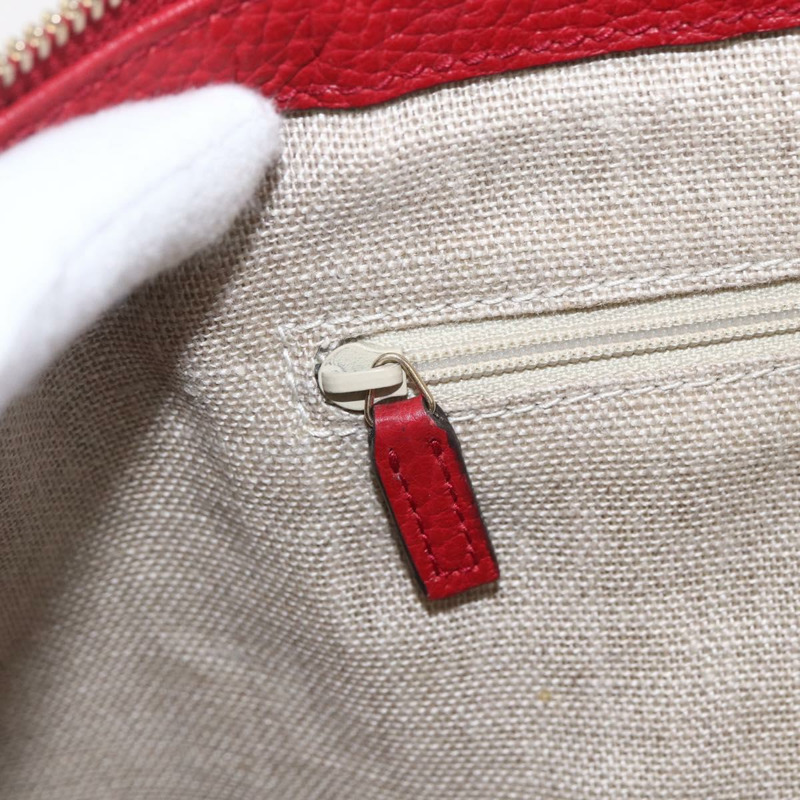 【日本直送】GUCCI 互扣式手提包 皮革 兩用 紅色 金色 449659 正品 ep12480-20