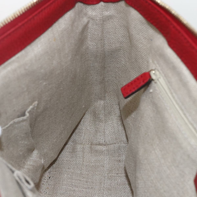 【日本直送】GUCCI 互扣式手提包 皮革 兩用 紅色 金色 449659 正品 ep12480-22