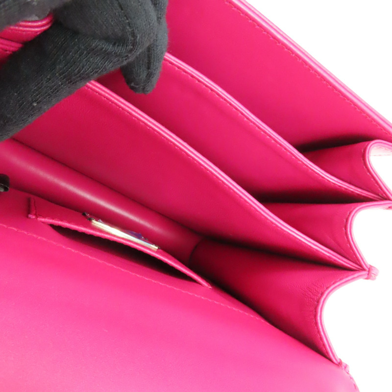 桃紅色 牛皮 Galuchat Serpenti Forever 肩背包【BVLGARI 寶格麗】-5