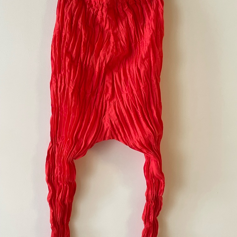 三宅一生ME 橘色造型飛鼠褲-8