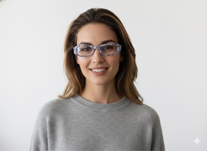 kenzo 法國製 花朵風方形眼鏡-1