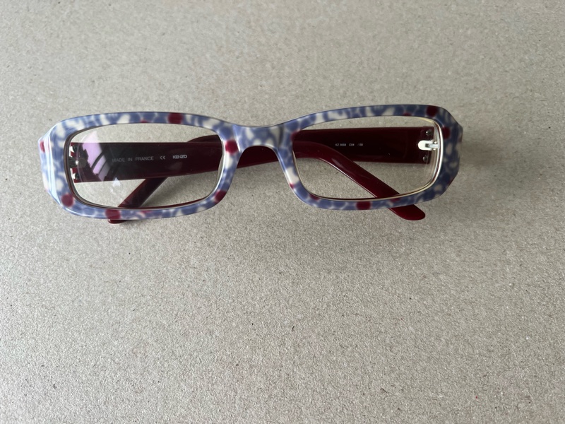 kenzo 法國製 花朵風方形眼鏡-5