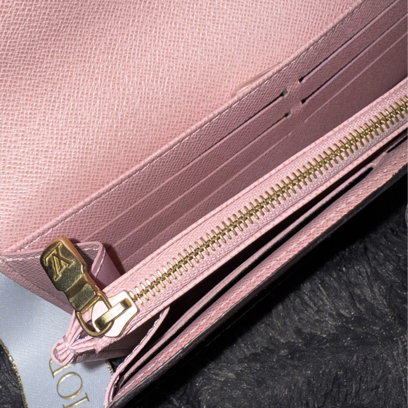 LV Sarah長夾 經典老花款 稀有粉色內裡❗️-2