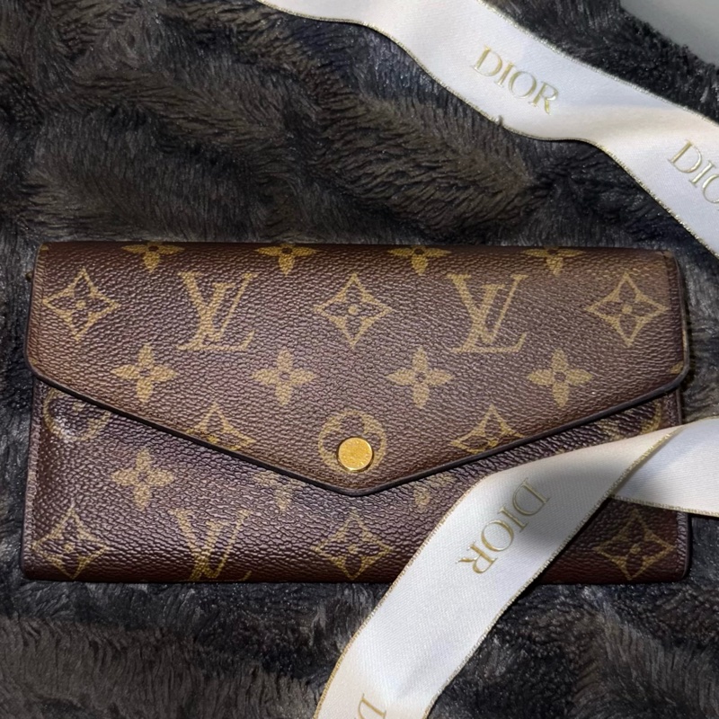 LV Sarah長夾 經典老花款 稀有粉色內裡❗️-5