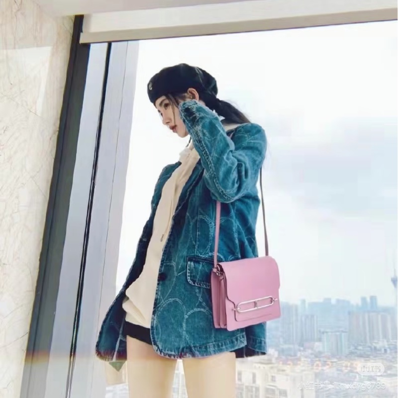 Hermes mini Roulis 銀扣/錦葵紫🫟🎨🌸小豬鼻-2