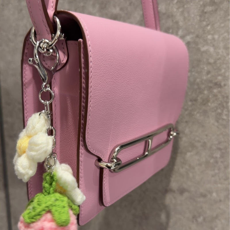 Hermes mini Roulis 銀扣/錦葵紫🫟🎨🌸小豬鼻-12