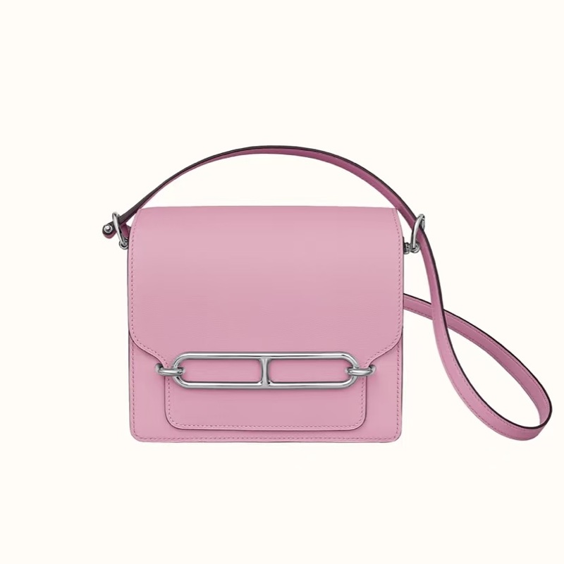 Hermes mini Roulis 銀扣/錦葵紫🫟🎨🌸小豬鼻-14