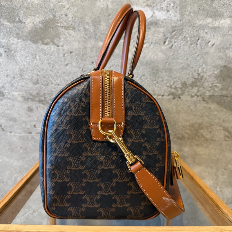 Celine Boston bag 手提斜背兩用 經典老花大波士頓包-5