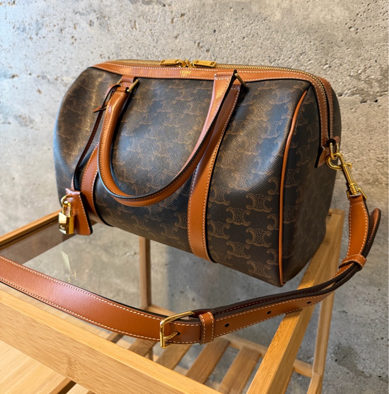 Celine Boston bag 手提斜背兩用 經典老花大波士頓包-6