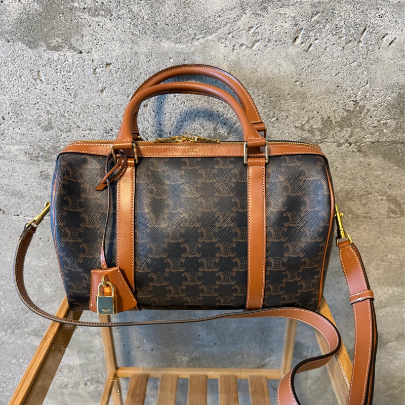 Celine Boston bag 手提斜背兩用 經典老花大波士頓包-7