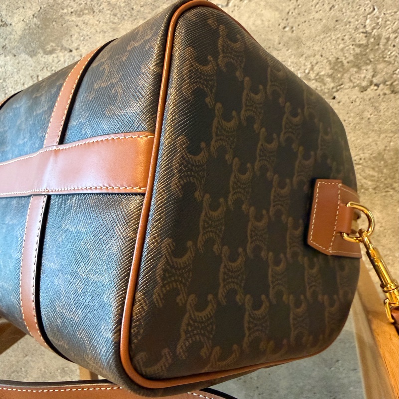 Celine Boston bag 手提斜背兩用 經典老花大波士頓包-11